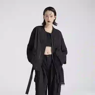 Huanshang Zipper Jacket Black