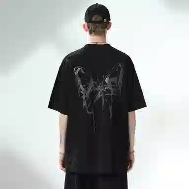BJHG Gradient Reflective Butterfly T-Shirt