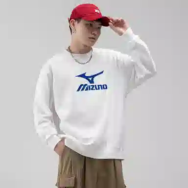 Mizuno Retro Logo Pullover Hoodie Black