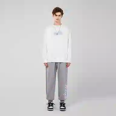 LAMLICKA x Nasapanda Retro Crewneck Sweatshirt White