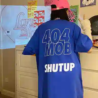 404MOB GANG Loose Fit Printed T-Shirt