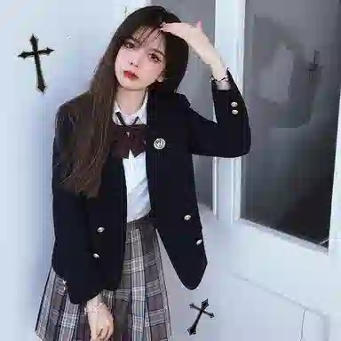 东鲸岁时记 带徽章双排扣西装 女款