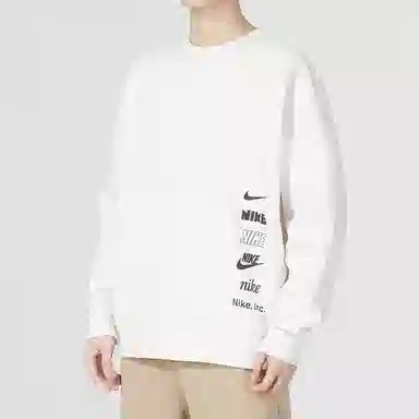 Nike Club Fleece Crew White