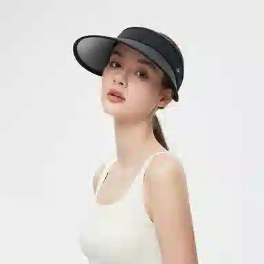 玖慕 全脸防紫外线骑车遮阳面罩运动大檐太阳帽子 锦纶 防晒帽 女款