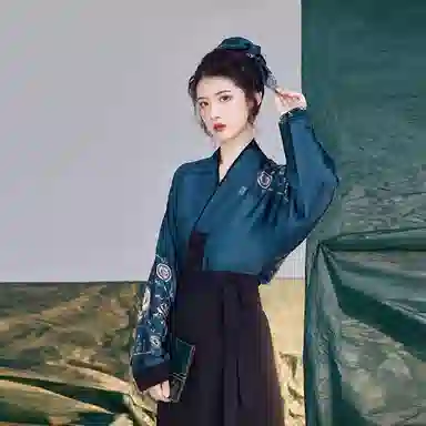 织造司 工作日 飞机袖短衫改良旋裙半身裙轻薄透气宋制汉服 女款