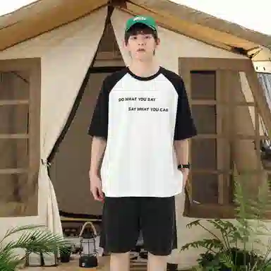 KXLFCHN Retro Raglan Sleeve T-Shirt