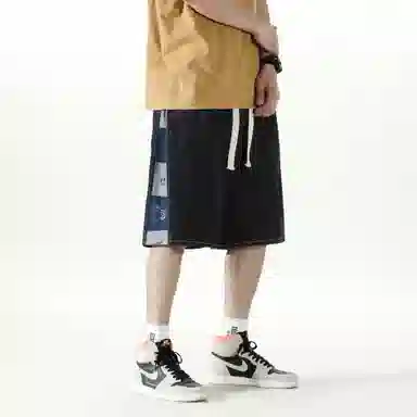 FIDO DIDO Retro Checkered Denim Shorts