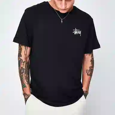 Stussy Classic Print T-Shirt Black