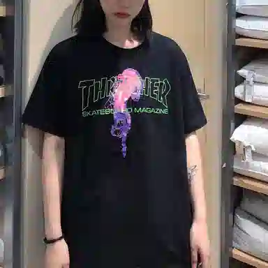 Thrasher Atlantic Drift T-Shirt Black