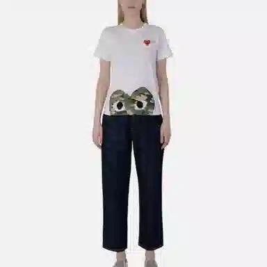CDG Play Camouflage Edge Heart T