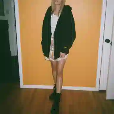 Drew House Mini Smiley Logo Zip Hoodie Black