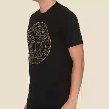 Versace Medusa Studded T-Shirt Black