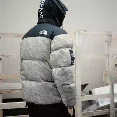 Supreme x The North Face Paper Print Nuptse Jacket