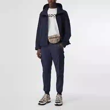 Burberry Hooded Zip Jacket Navy