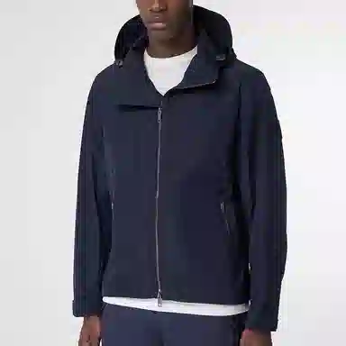Burberry Hooded Zip Jacket Navy