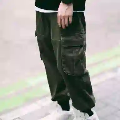 PSO Brand Jogger Pants Military Green