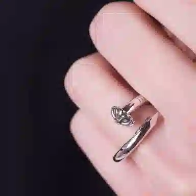 Chrome Hearts Cross Nail Ring Silver