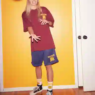 Drew House logo community T BURGUNDY