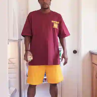 Drew House logo community T BURGUNDY