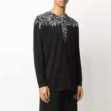 Marcelo Burlon Wings Long Sleeve T-Shirt Black