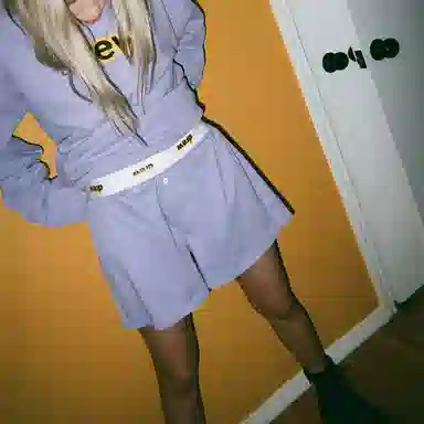 Drew House Logo Shorts Lavender