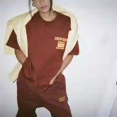 Drew House logo community T BURGUNDY