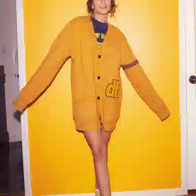 Drew House Varsity Cardigan Candy Yellow