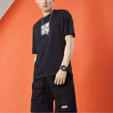 Li-Ning SS20 Paris Fashion Week Logo Print T-Shirt Black