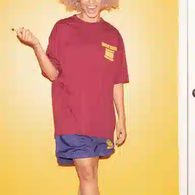 Drew House logo community T BURGUNDY