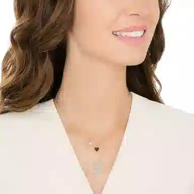 Swarovski Heart Necklace Set Red