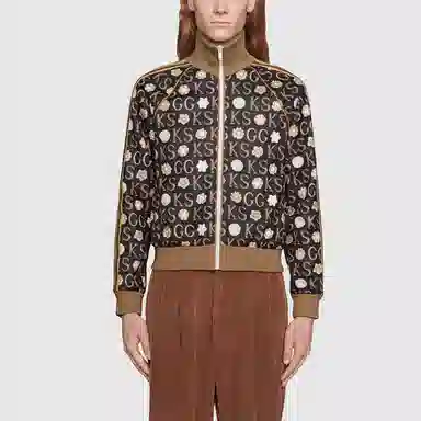 Gucci Classic Logo Zip Jacket Black