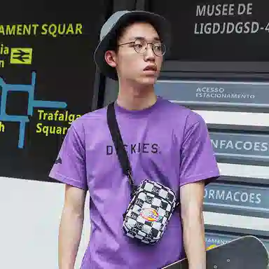 Dickies Checkered Messenger Bag