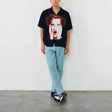 Stussy Harumi V-Neck T-Shirt Black