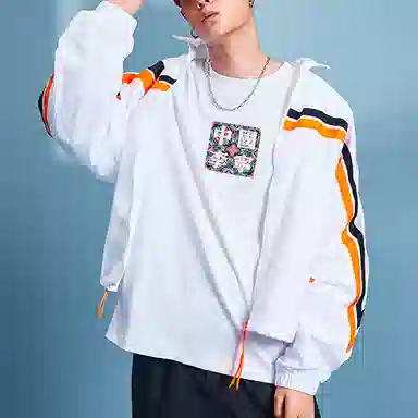 中国李宁 纽约时装周系列 立领休闲运动夹克外套 情侣款 标准白  