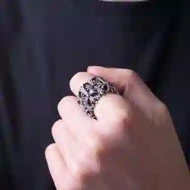 Chrome Hearts Cross Ring Silver
