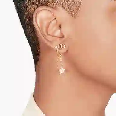 Dior Cd Star Earrings Gold