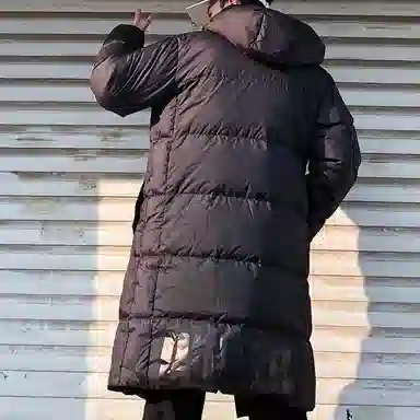 Puma Long Down Coat Black