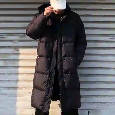 Puma Long Down Coat Black