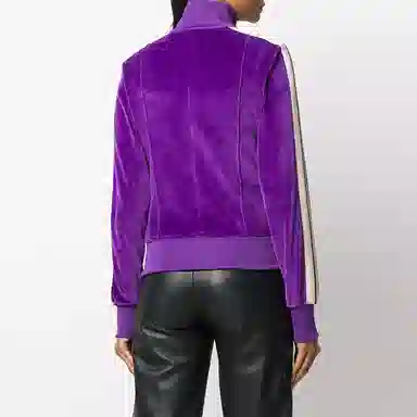 Palm Angels Chenille Track Jacket Purple