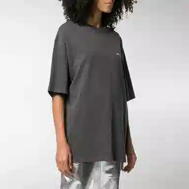 Balenciaga Logo Print T-Shirt Grey