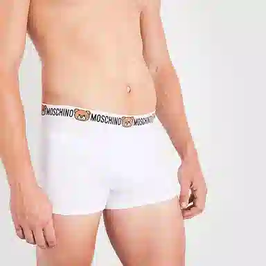 Moschino Cotton Bear Boxer Briefs White