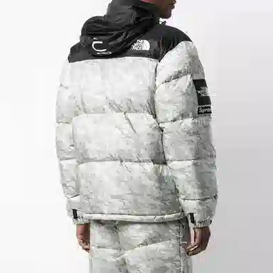 Supreme x The North Face Paper Print Nuptse Jacket