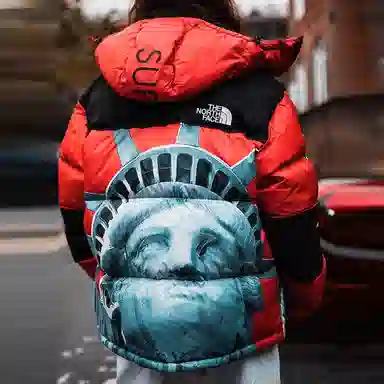Supreme x The North Face Statue of Liberty Baltoro Red