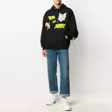 GCDS Tom & Jerry Hoodie Black