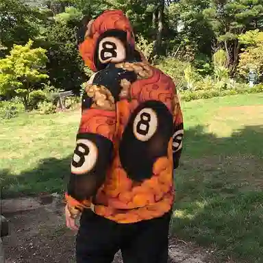 Supreme Martin Wong 8-Ball Hooded Sweatshirt