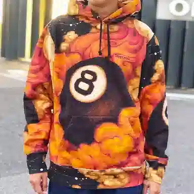 Supreme Martin Wong 8-Ball Hooded Sweatshirt