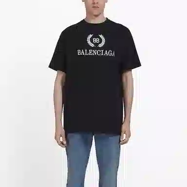Balenciaga Black White Logo T-Shirt