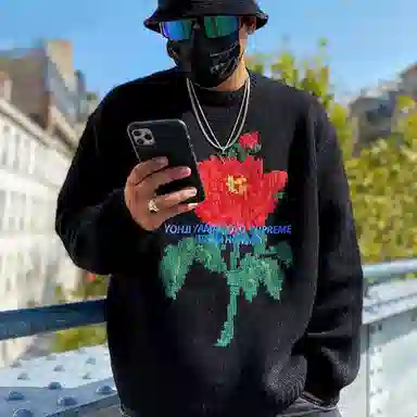 Supreme x Yohji Yamamoto Rose Sweater