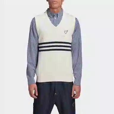 adidas x HUMAN MADE V-Neck Knit Vest White