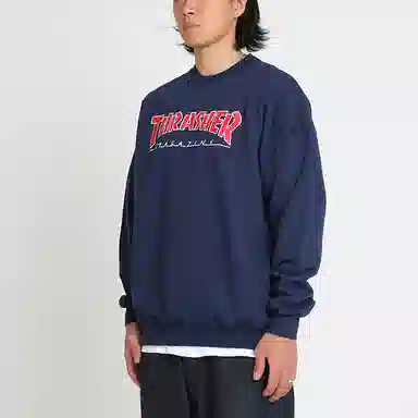 Thrasher Outlined Crew Navy